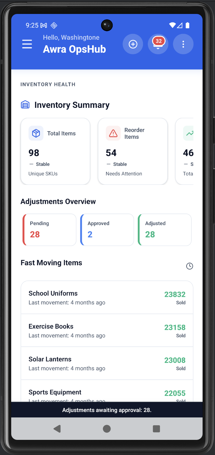 Awra OpsHub mobile preview two