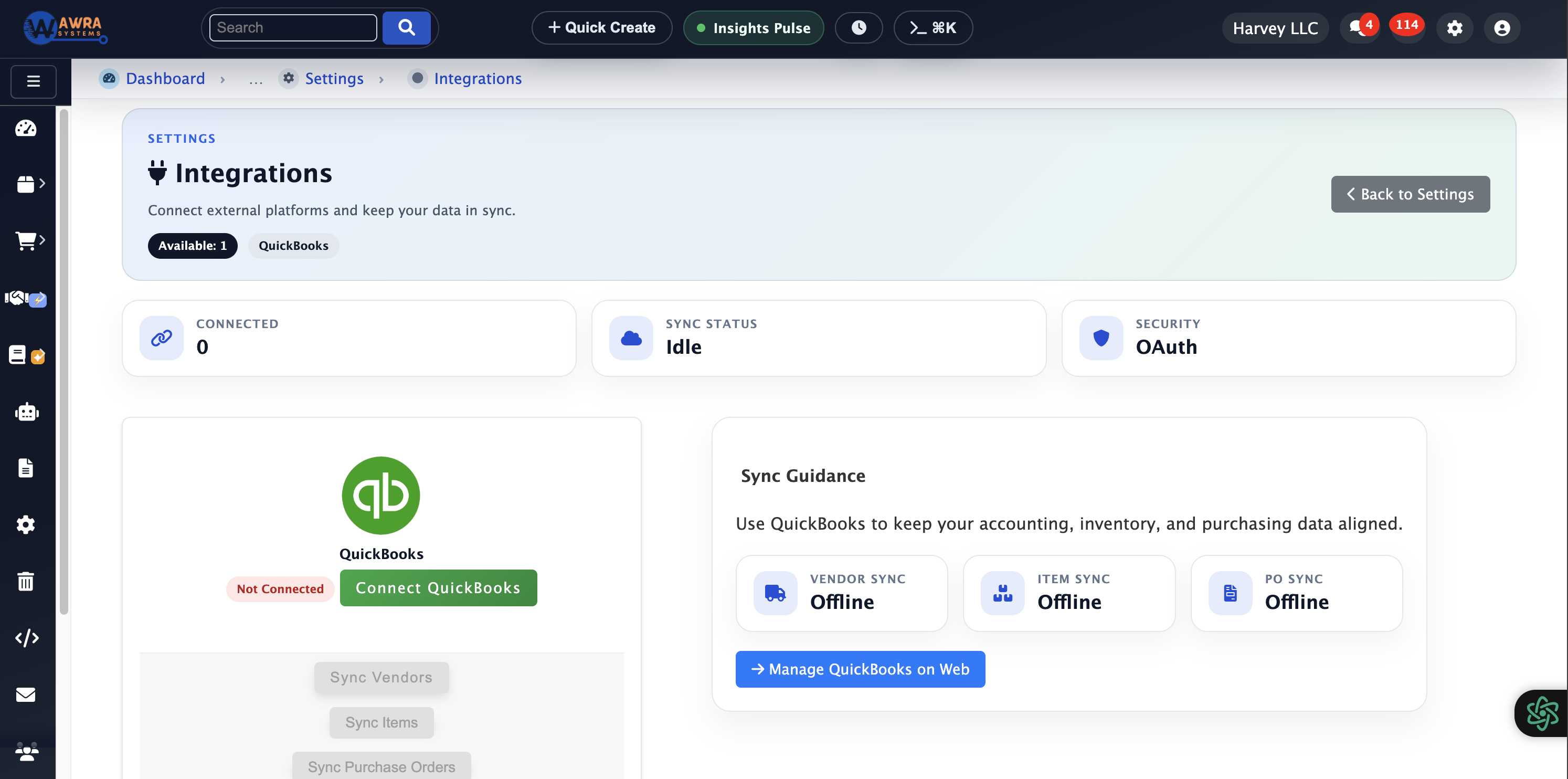 QuickBooks Integration Preview